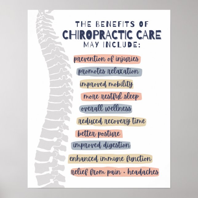 The benefits of chiropractic care may include poster (Framsidan)