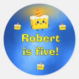 The Best Birthday Party Cake Runt Klistermärke