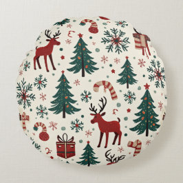 The Best Christmas Round Cushion Rund Kudde