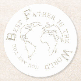The best father in the world underlägg papper rund