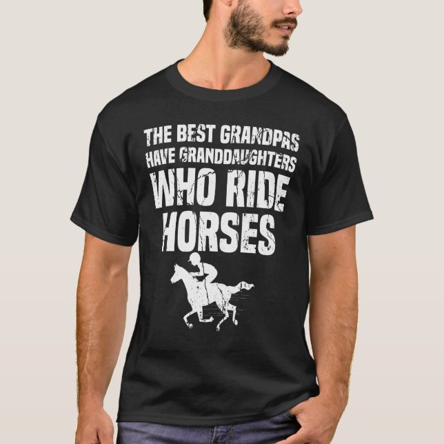 The best grandpas have granddaughters who horses t shirt (Framsida)