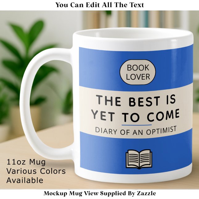 The Best Is Yet To Come Retro Paperback Cover Blue Kaffemugg (Skapare uppladdad)