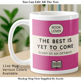 The Best Is Yet To Come Retro Paperback Cover Pink Kaffemugg