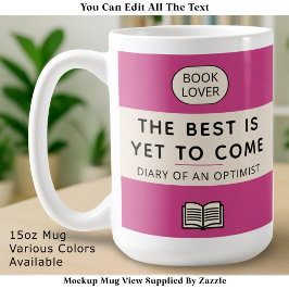 The Best Is Yet To Come Retro Paperback Cover Pink Kaffemugg