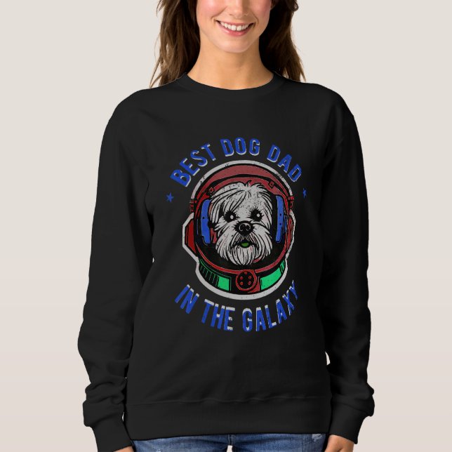 The Best Maltese dog Dad in the galaxy - Maltese T Shirt (Framsida)