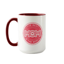 The Best Mom in the World Pink Modern Typography