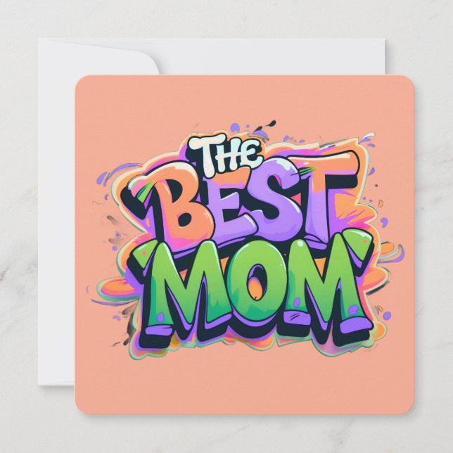 The best mom style graffiti julkort (Framsida)