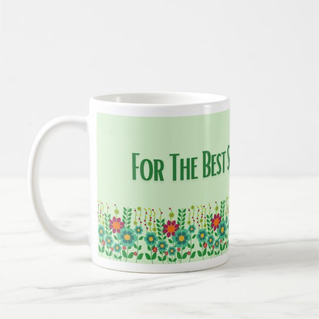 The best Nurse - Floral design Kaffemugg (Vänster)