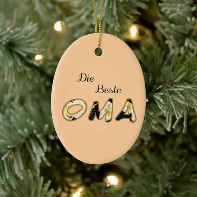 The Best Oma In German Ornament (Träd)