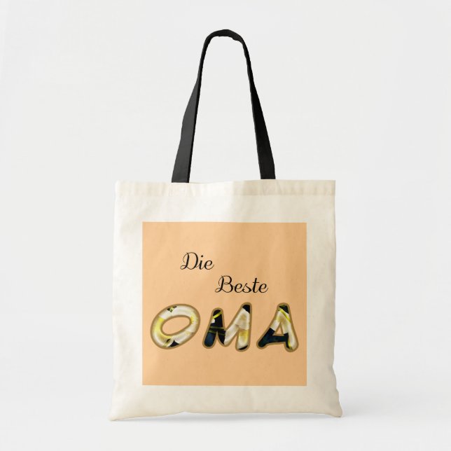 The Best Oma In German Tote Bag Tygkasse (Framsidan)