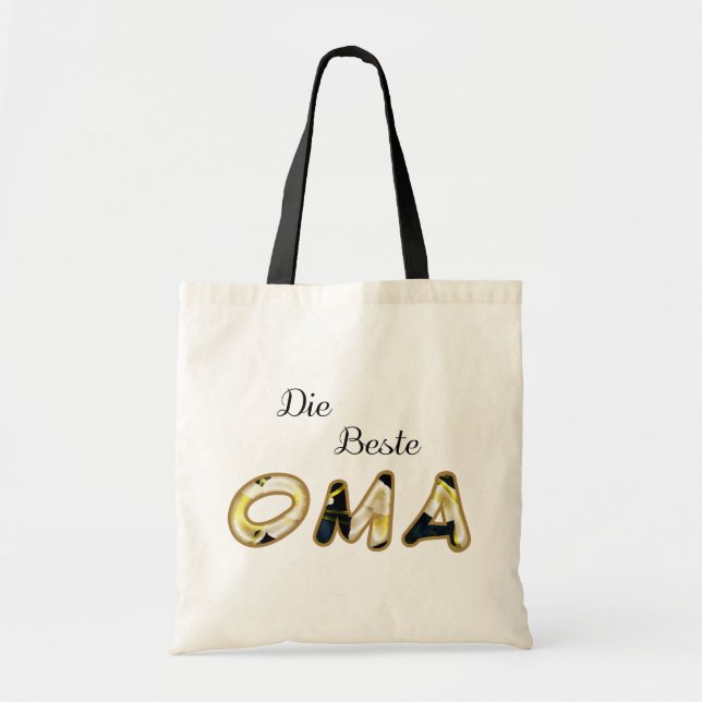 The Best Oma In German Tote Bag Tygkasse (Framsidan)