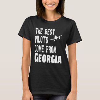 The Best Pilots Come From Georgia Aviation Flying T Shirt