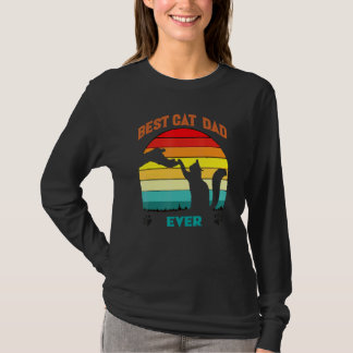 The best present for the father Vintage Best Cat D T Shirt