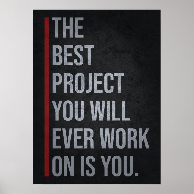 The Best Project Is YOU - Motivational  Poster (Framsidan)