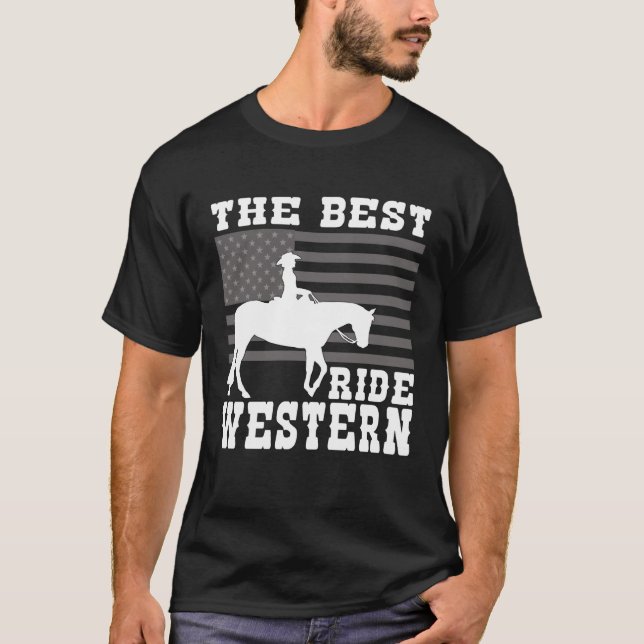The Best ride Western Horse Reining Trail Rider  5 T Shirt (Framsida)