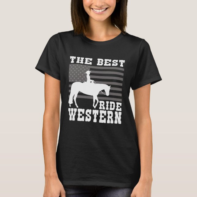 The Best ride Western Horse Reining Trail Rider  5 T Shirt (Framsida)