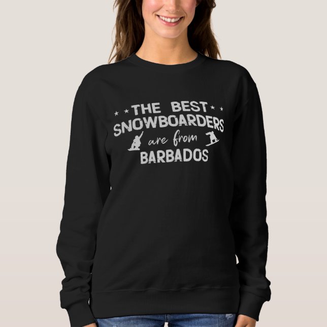 The best snowboarders are from Barbados T Shirt (Framsida)