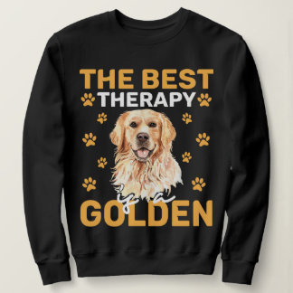 The Best Therapy Is a Golden Dog Lover T Shirt