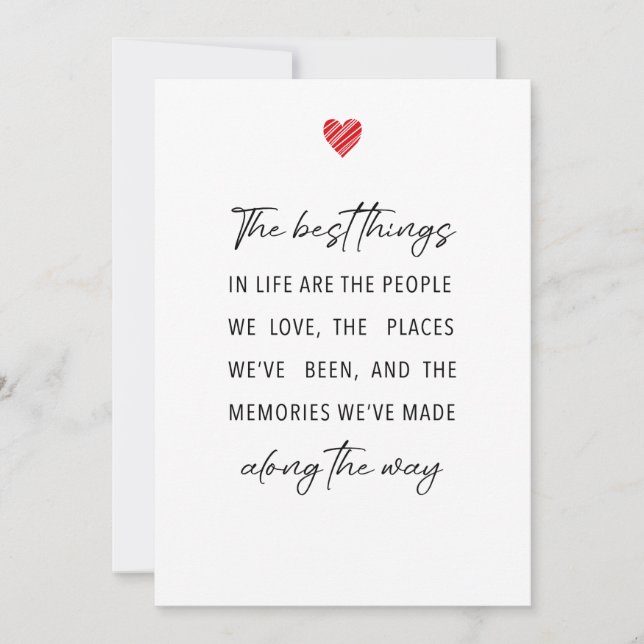 The Best Things in Life | Heartfelt Festive  Julkort (Framsida)