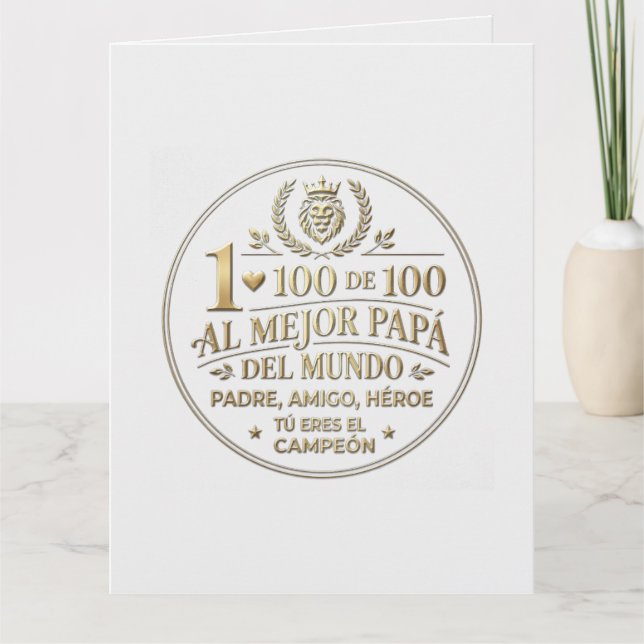 The Best World Dad / Tarjeta de Felicitación Kort (Framsida)
