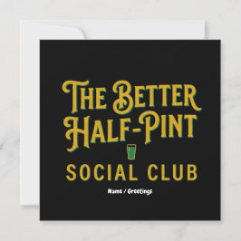 The Better Half-Pint Social Club Vintage Irländsk Inbjudningar