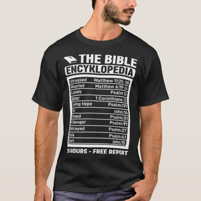 The Bible Encyklopedia 24 Hours  Free Report Cerem T Shirt (Framsida)