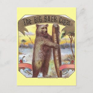 The Big Baer Cigarrettetikett Vykort