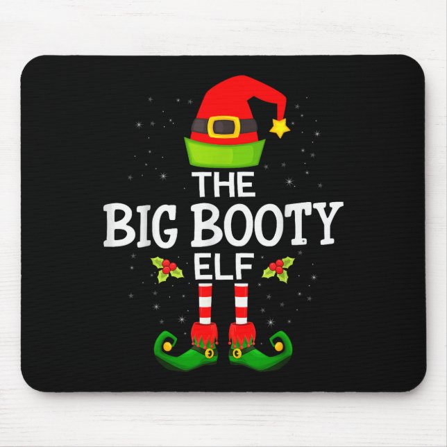 The Big Booty Elf Christmas Family Matching Pajama Musmatta (Framsidan)