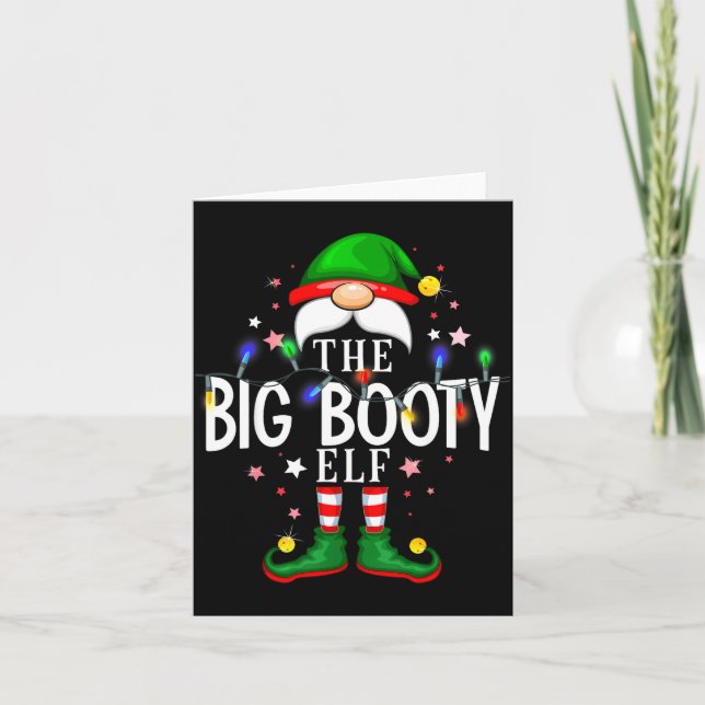 The Big Booty Elf Christmas Family Pajama Party  Kort (Framsida)