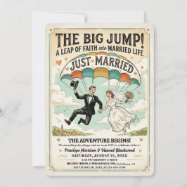 The Big Jump Gazette Bröllop Inbjudningar