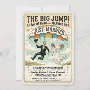 The Big Jump Gazette Bröllop Inbjudningar
