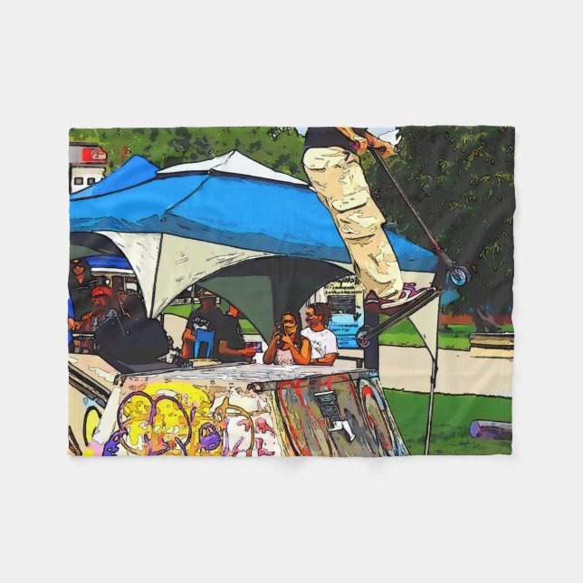 The Big Jump - Scooter Trick Fleecefilt (Framsidan (Horisontell))