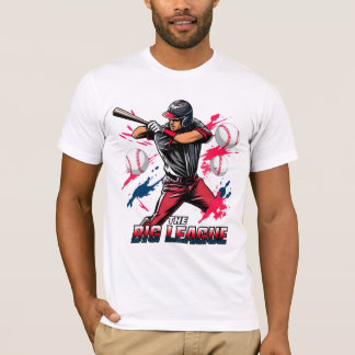 "The Big League" Dynamisk Baseballspelare Aktion T Shirt