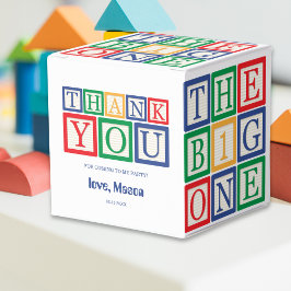The Big One 1st Birthday Favor Box ABC Blocks Presentaskar