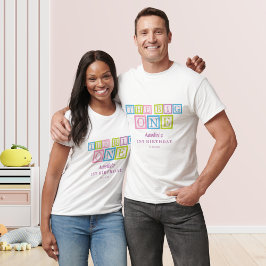 The Big One Blocks First Birthday  T Shirt