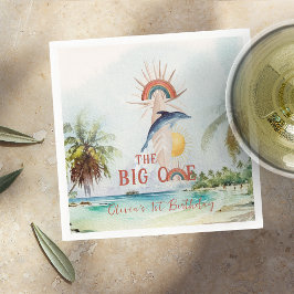 The Big One | Retro Sommar Surf Födelsedag Pappersservett