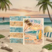 The Big One Retro Surf Beach Födelsedag