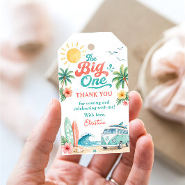 The Big One Surf Beach 1-årsfest Presentetikett