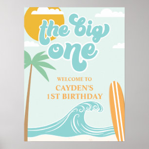 The Big One Surf Beach 1-årsfirande välkomst Poster