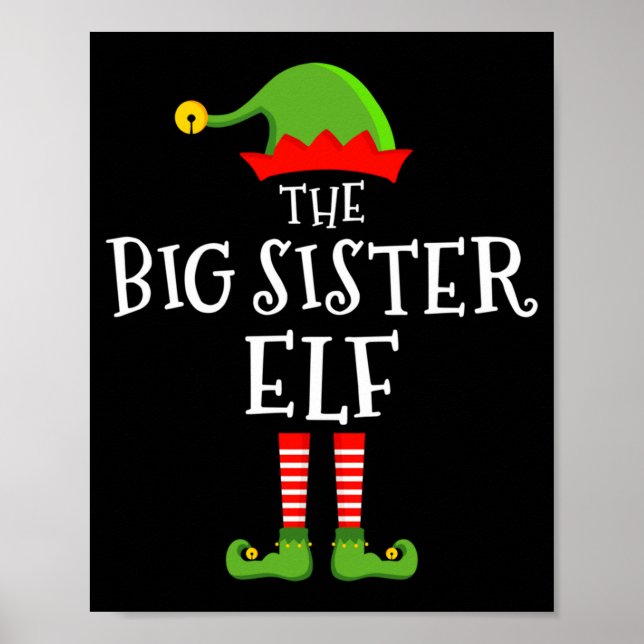 The Big Sister Elf Funny Christmas Matching Family Poster (Framsidan)