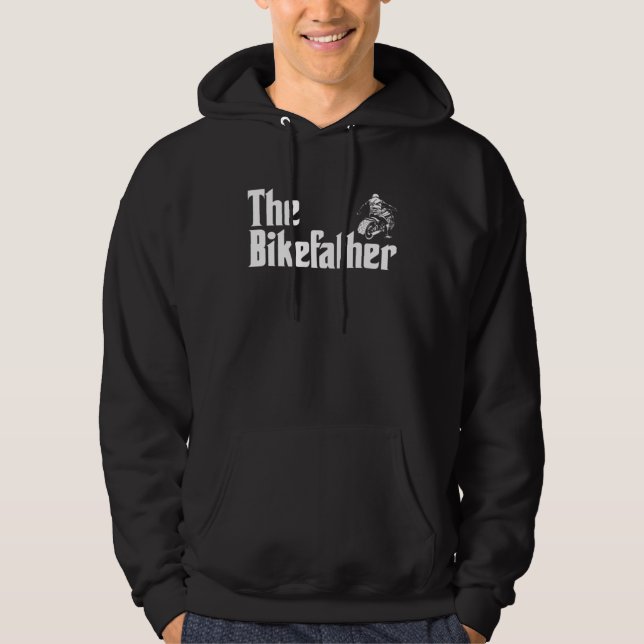 The Bikefather Motorcycle Daddy Motorcycle Dad Bik Hoodie (Framsida)