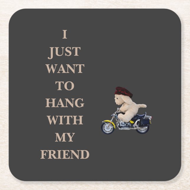 The Biker       -    Underlägg Papper Kvadrat (Framsidan)