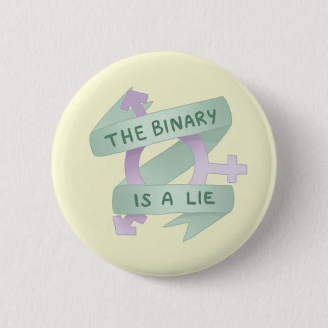 THE BINARY IS A LIE KNAPP (Framsida)