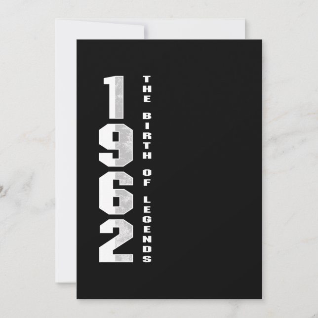 The Birth Of Legends 1962 58 th Birthday Gift Inbjudningar (Framsida)