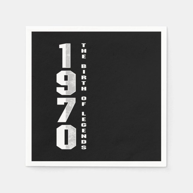 The Birth Of Legends 1970 50 th Birthday Gift Pappersservett (Framsidan)