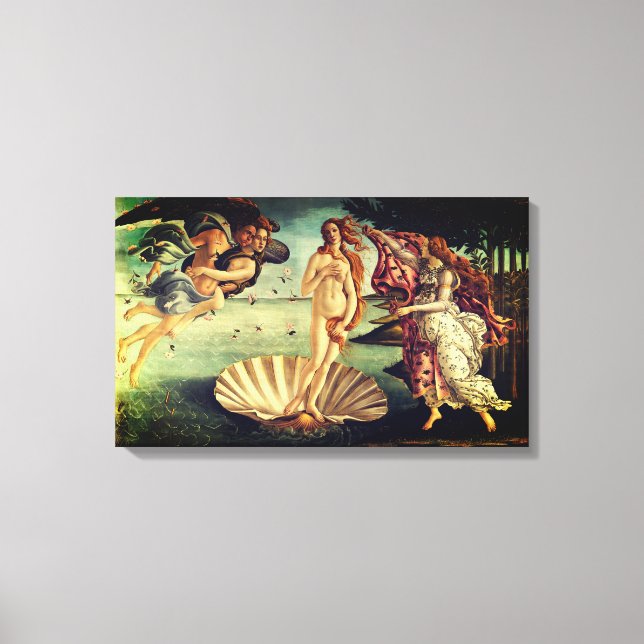 The Birth of Venus – Sandro Botticelli   Leinwandd Canvastryck (Framsida)