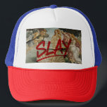 The Birth of Venus – SLAY (Red Marker Remix) Keps<br><div class="desc">Experience Botticelli’s most iconic Renaissance masterpiece reframed through modern street-art attitude: The Birth of Venus tagged in bold red marker with SLAY. This remix juxtaposes gentle idealized beauty and rebirth with fierce queer and pop-culture queer slang. This high-quality print is offered in multiple sizes and materials—perfect for bold home décor...</div>