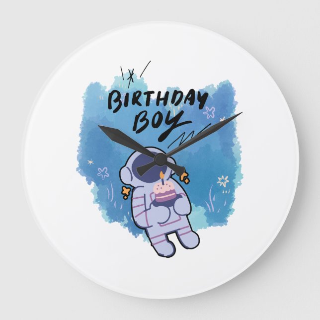 The Birthday Spaceman Stor Klocka (Framsida)