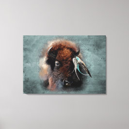 The Bison - Wrapped Canvas