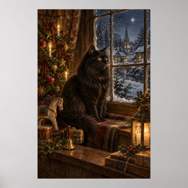 The Black Cat at Christmas  Poster (Framsidan)